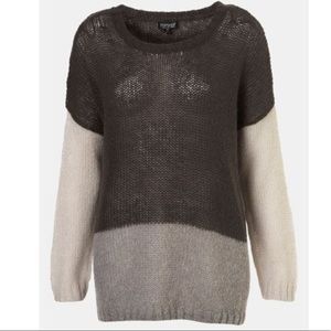 Topshop Colorblock Knit Sweater